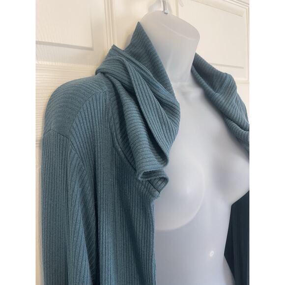 Athleta Womens Prussian Blue Long Sleeve Open Front Cardigan Sweater |Size Large - Picture 5 of 8